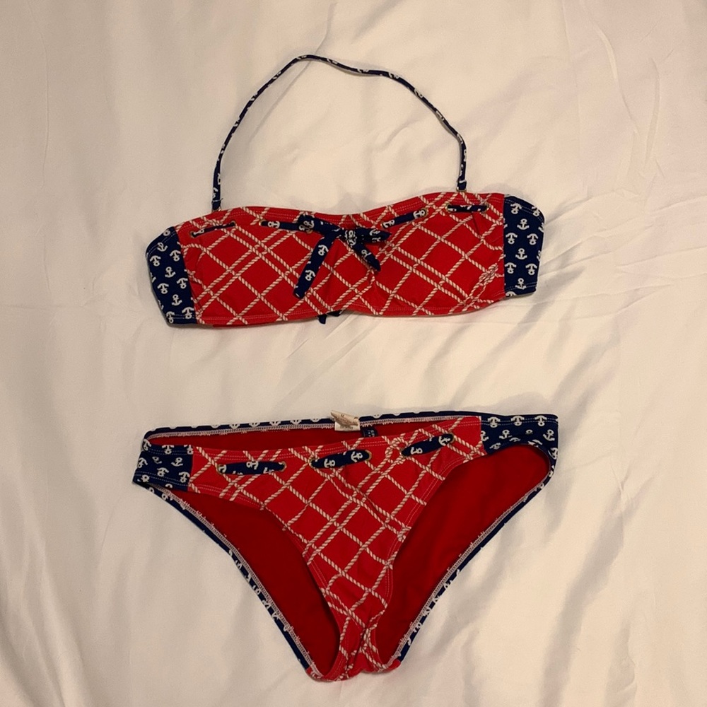 Sperry Nautical Bandeau Bikini